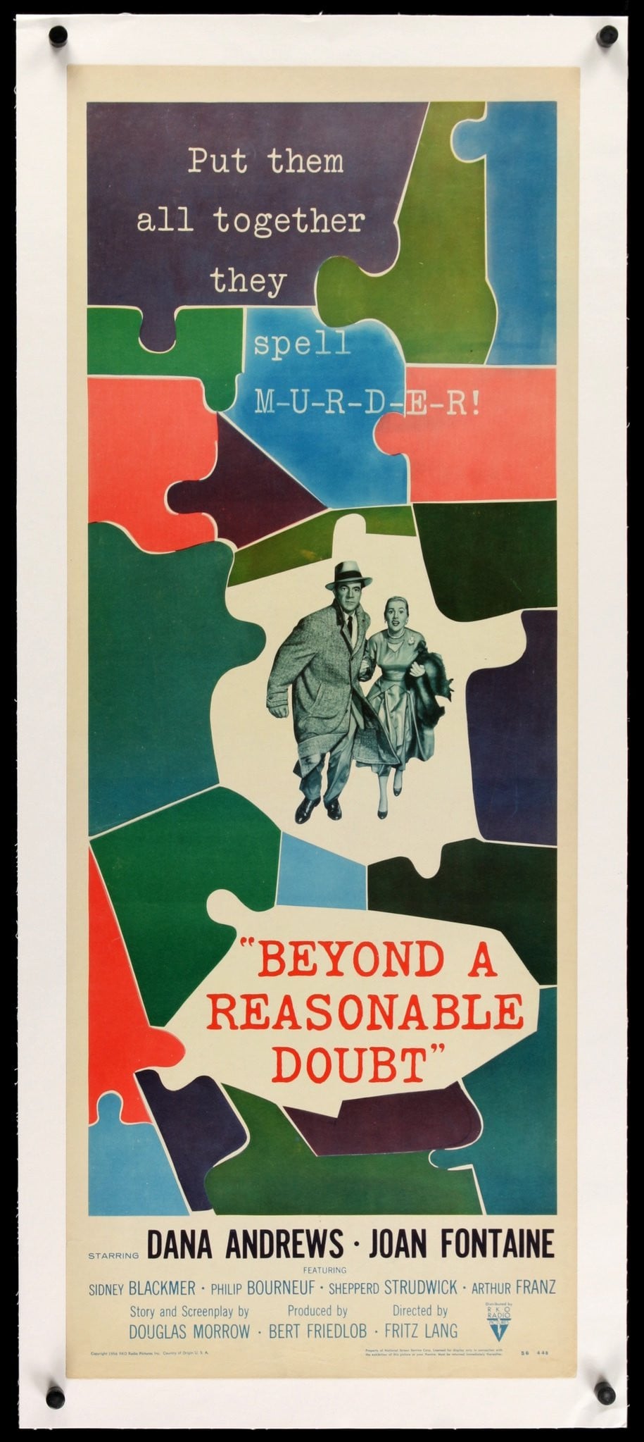 Beyond a Reasonable Doubt (1956) original movie poster for sale at Original Film Art - Vintage Movie Posters