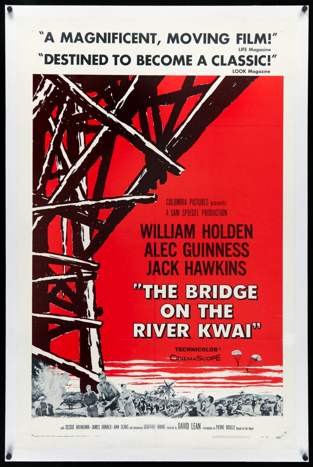 Bridge on the River Kwai (1958) original movie poster for sale at Original Film Art - Vintage Movie Posters