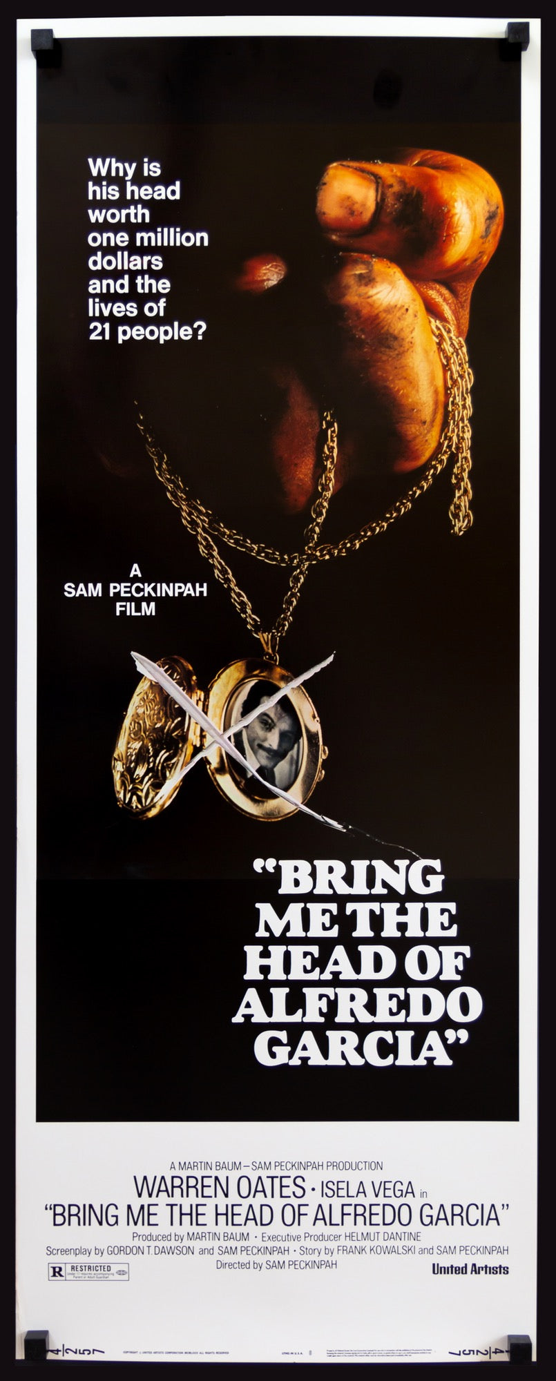 Bring Me the Head of Alfredo Garcia (1974) original movie poster for sale at Original Film Art - Vintage Movie Posters