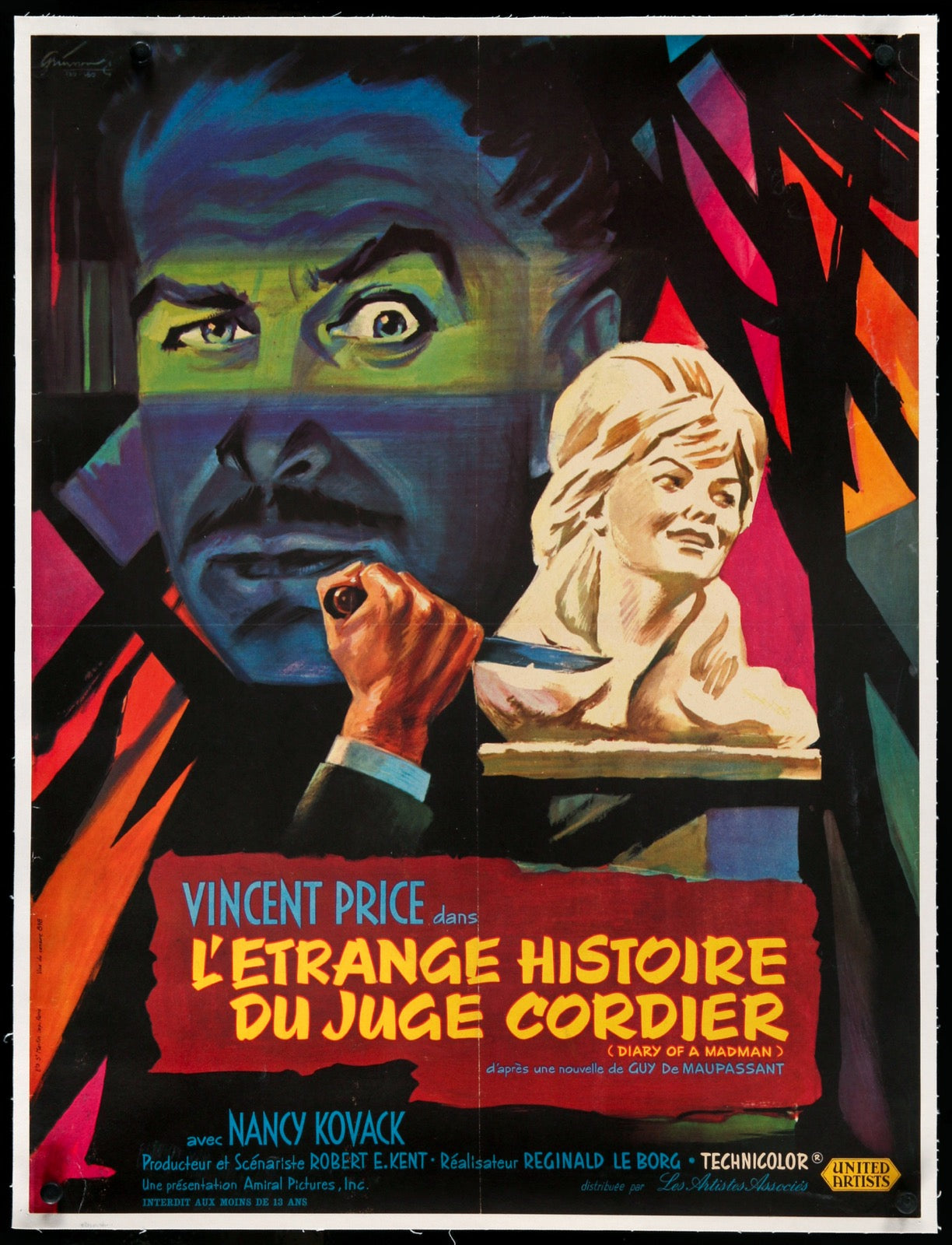 Diary of a Madman (1963) original movie poster for sale at Original Film Art - Vintage Movie Posters