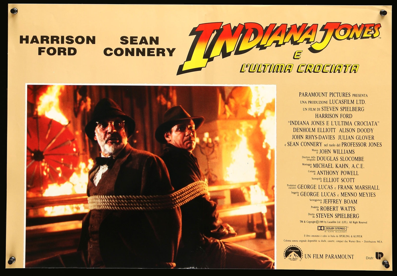 Indiana Jones and the Last Crusade (1989) original movie poster for sale at Original Film Art - Vintage Movie Posters