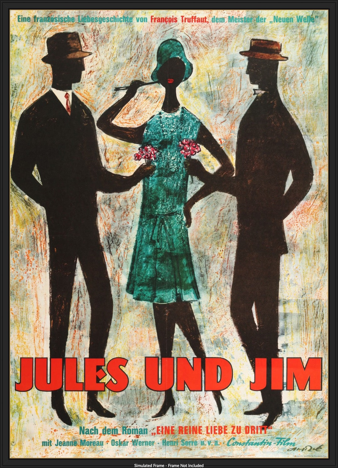 Jules and Jim (1962) original movie poster for sale at Original Film Art - Vintage Movie Posters