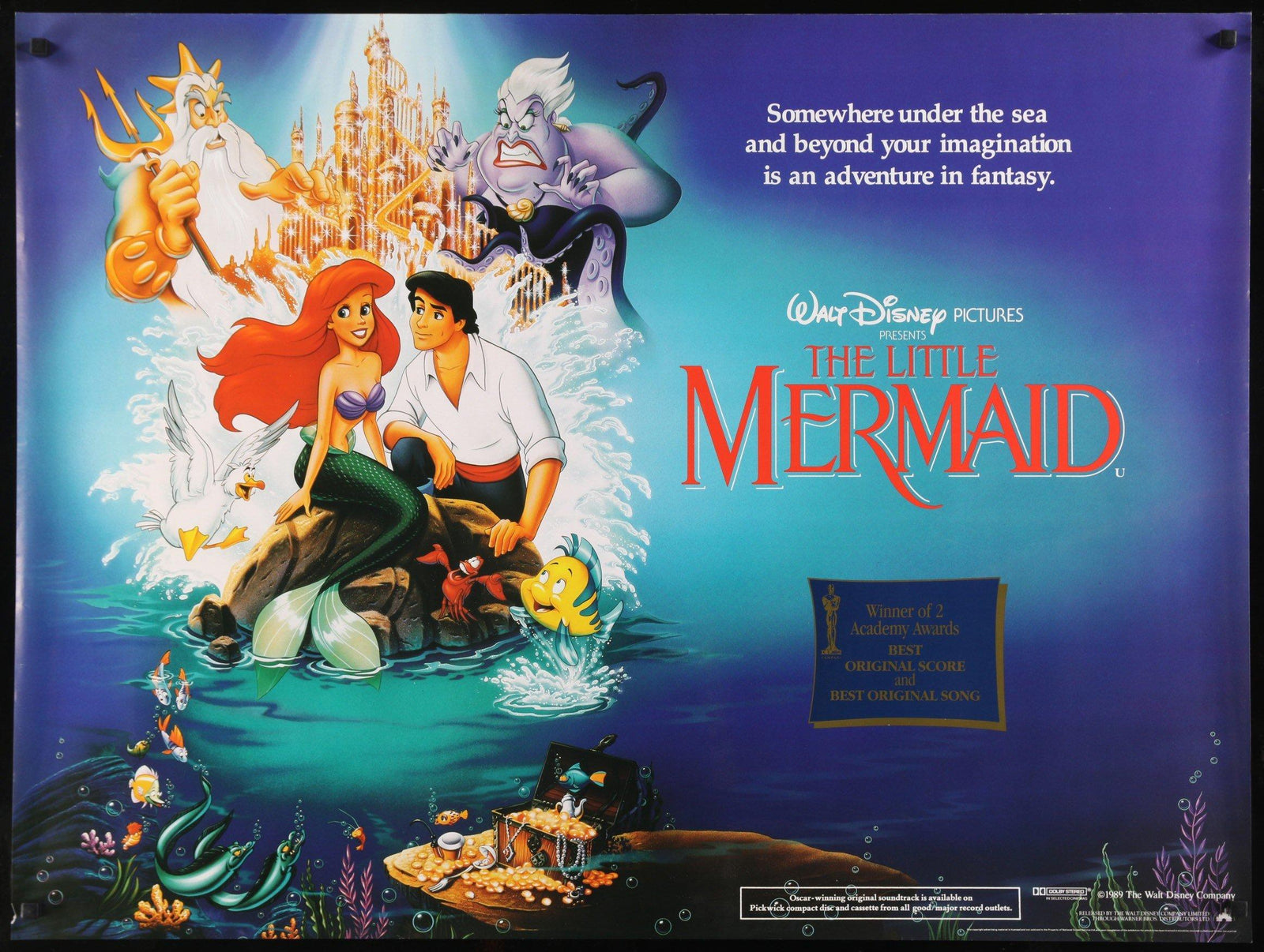 Little Mermaid (1989) original movie poster for sale at Original Film Art - Vintage Movie Posters