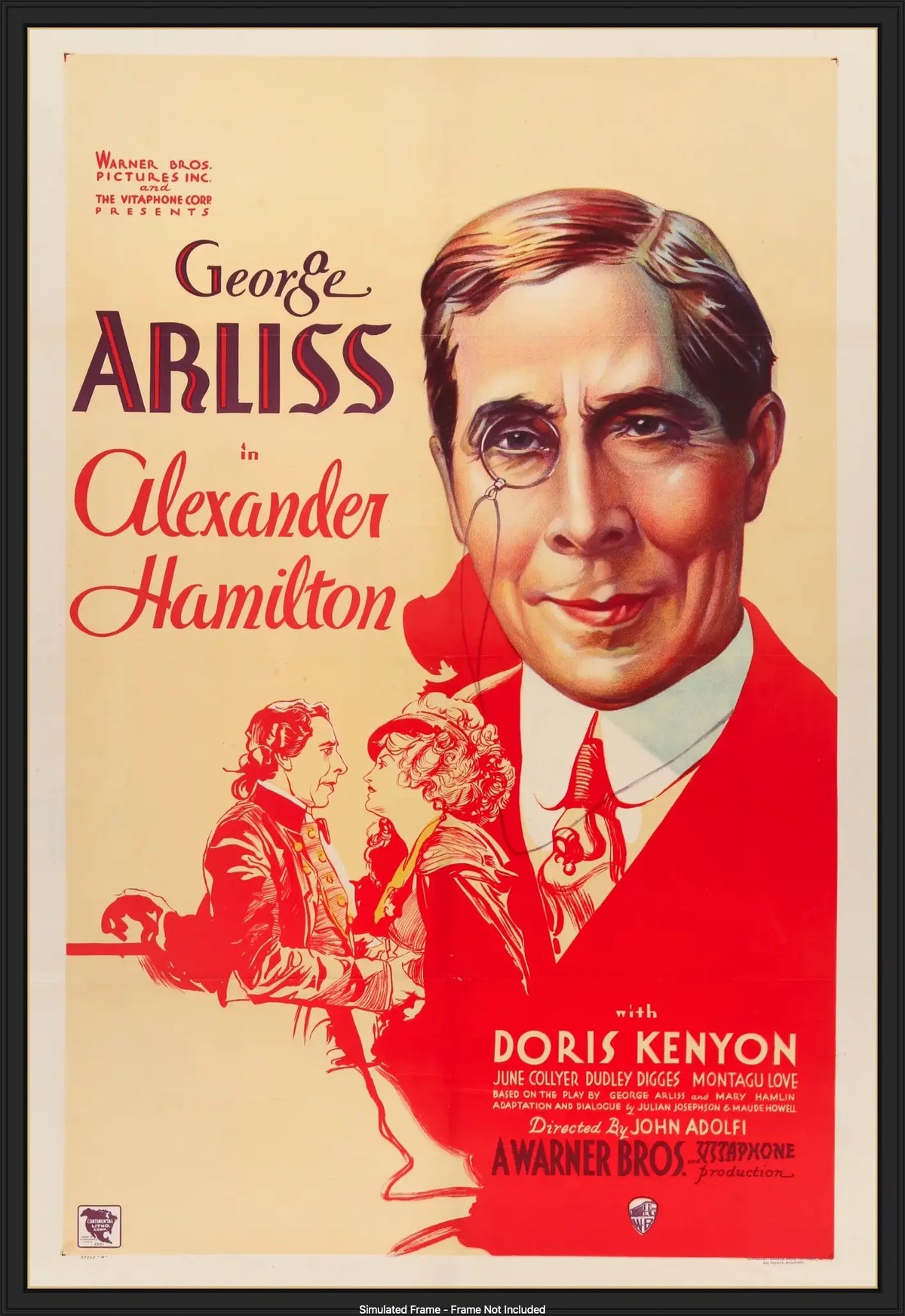 Alexander Hamilton 1931 Original One Sheet Movie Poster Original Film Art Vintage Movie Posters