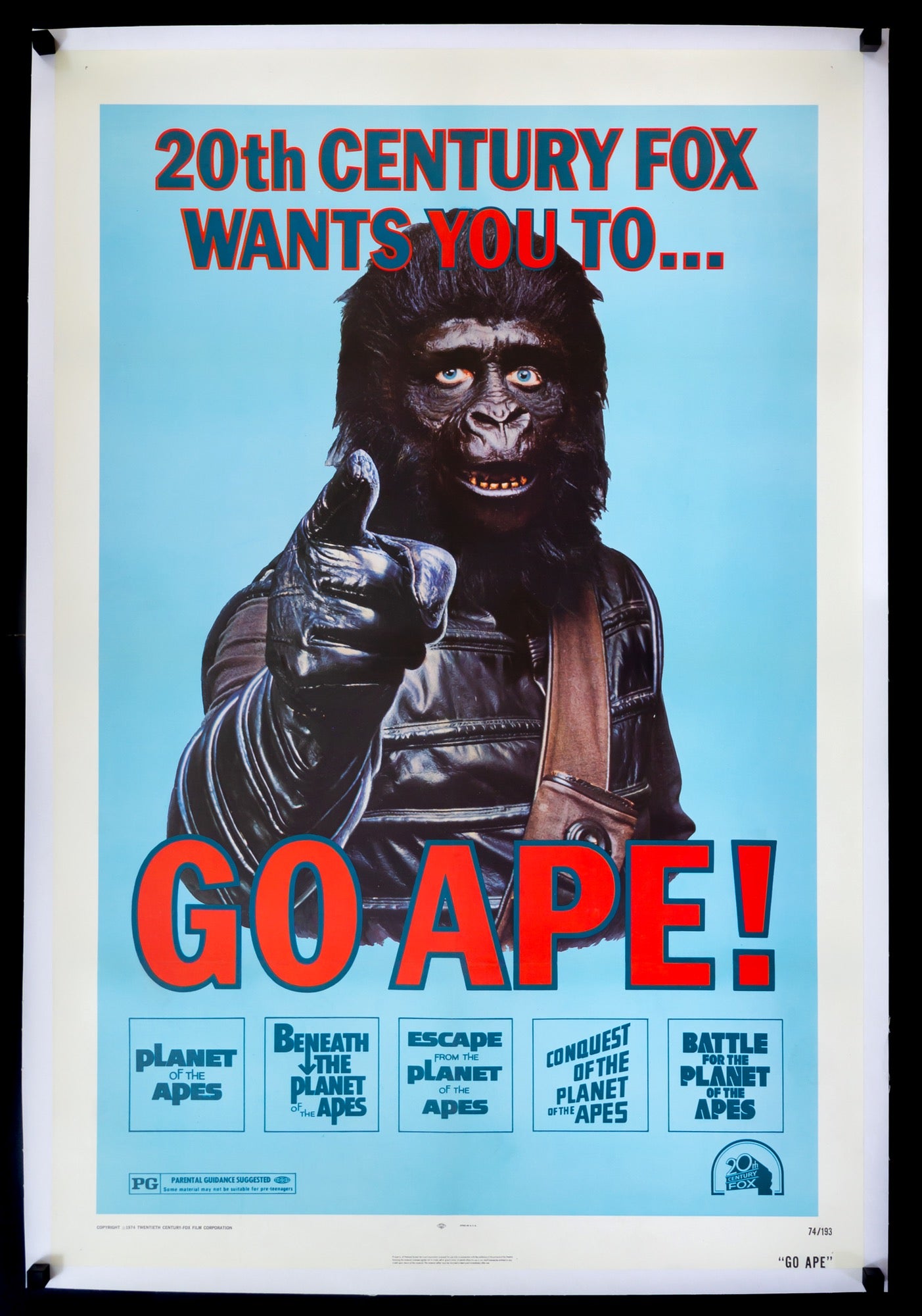 Go Ape! (1974) original movie poster for sale at Original Film Art - Vintage Movie Posters