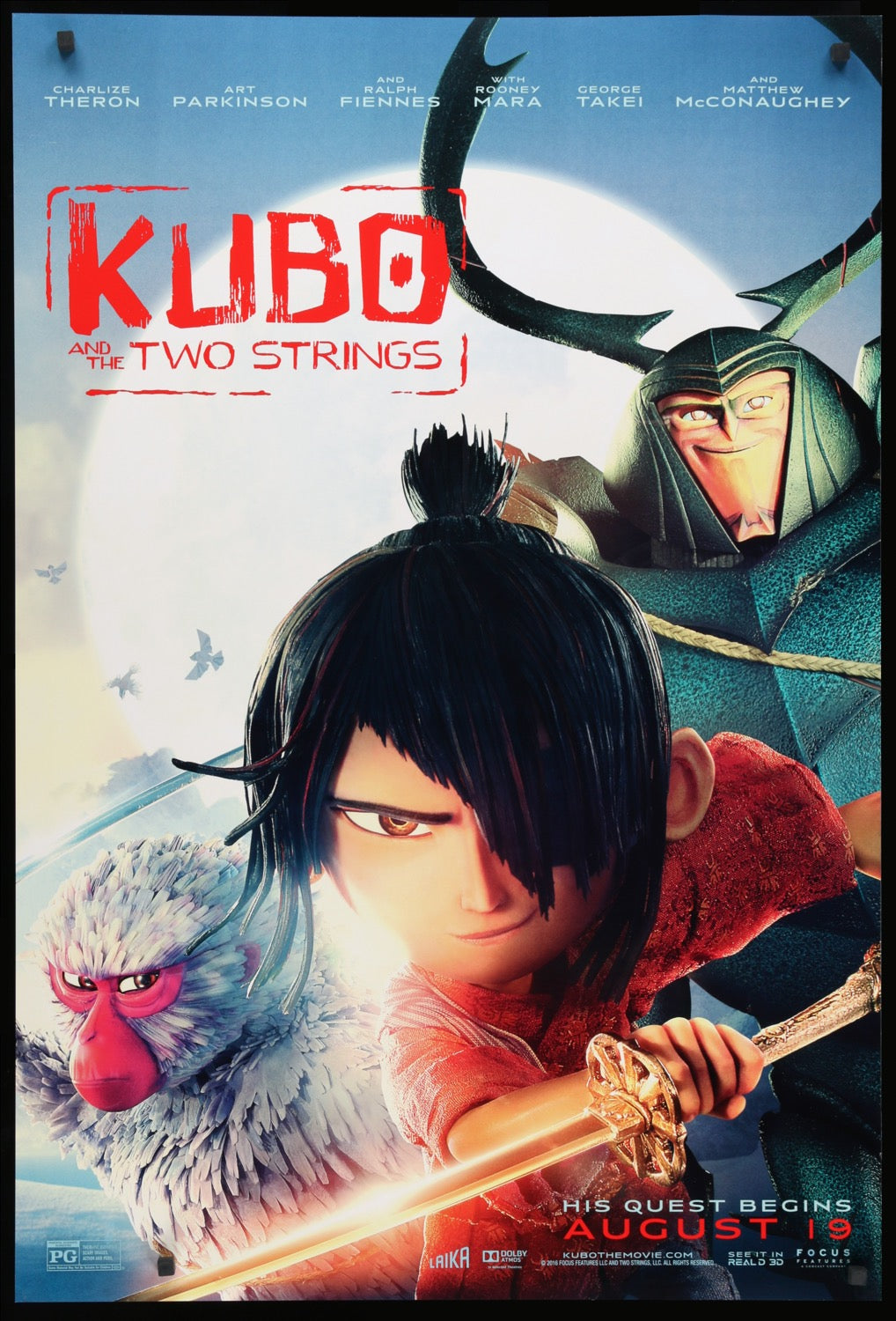 Kubo and the Two Strings (2016) original movie poster for sale at Original Film Art - Vintage Movie Posters