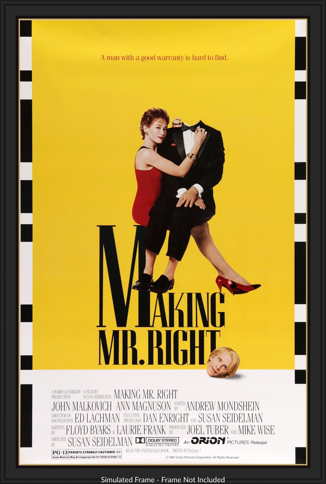 Making Mr. Right (1987) original movie poster for sale at Original Film Art - Vintage Movie Posters