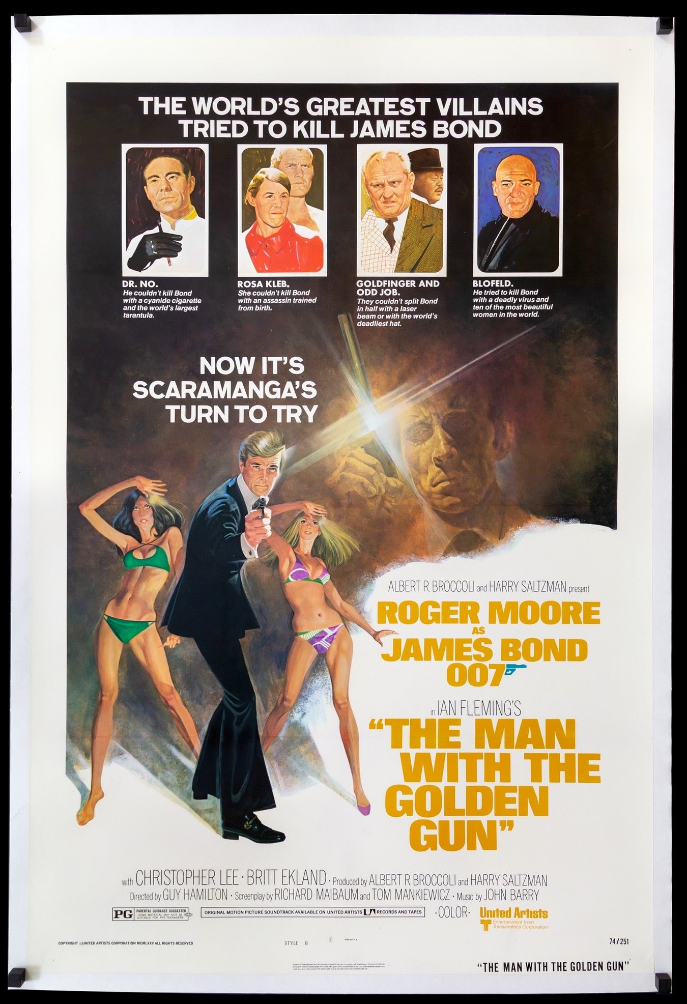 Man with the Golden Gun (1974) original movie poster for sale at Original Film Art - Vintage Movie Posters
