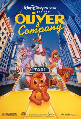 Oliver and Company (1988) original movie poster for sale at Original Film Art - Vintage Movie Posters