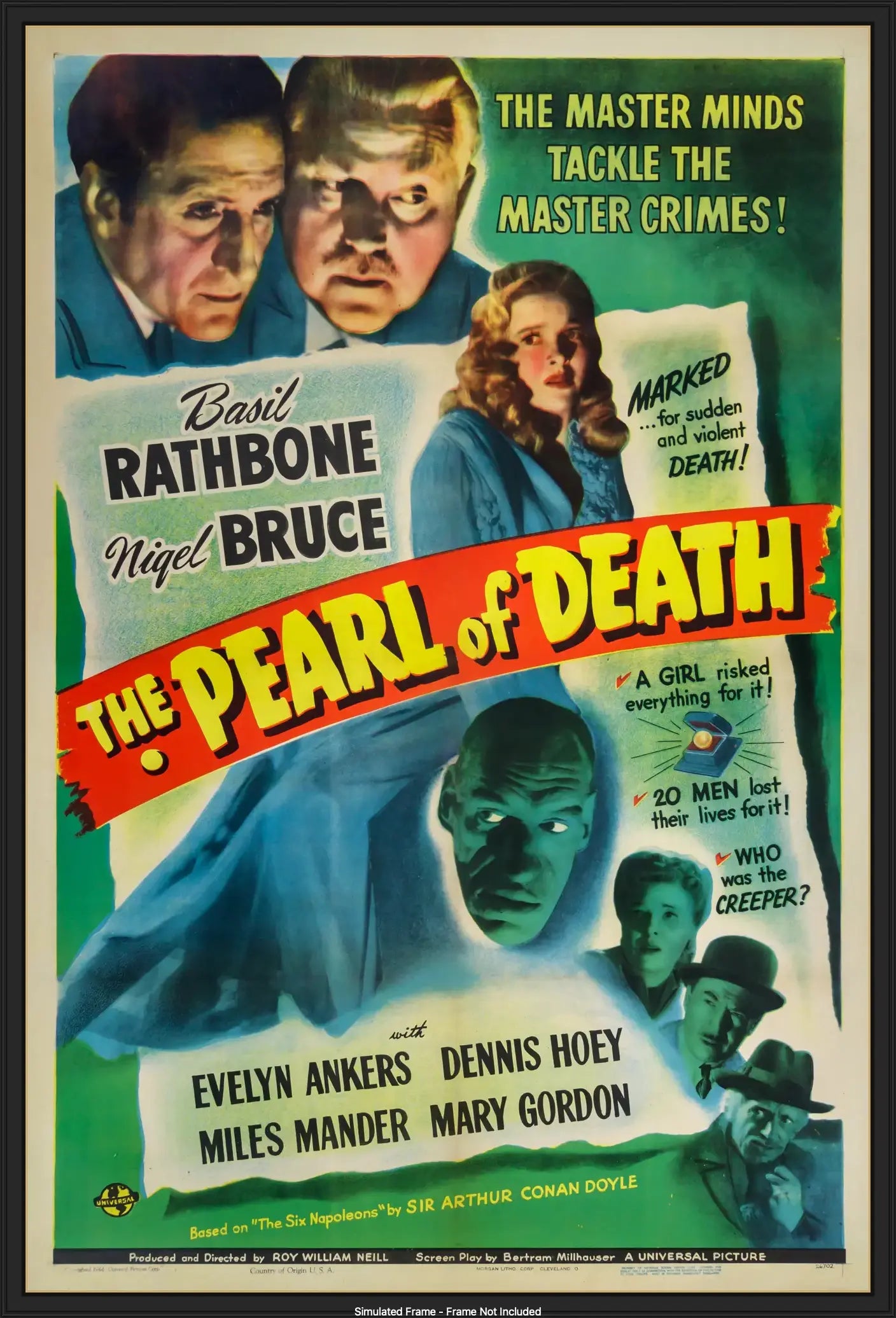 Pearl of Death (1944) original movie poster for sale at Original Film Art - Vintage Movie Posters
