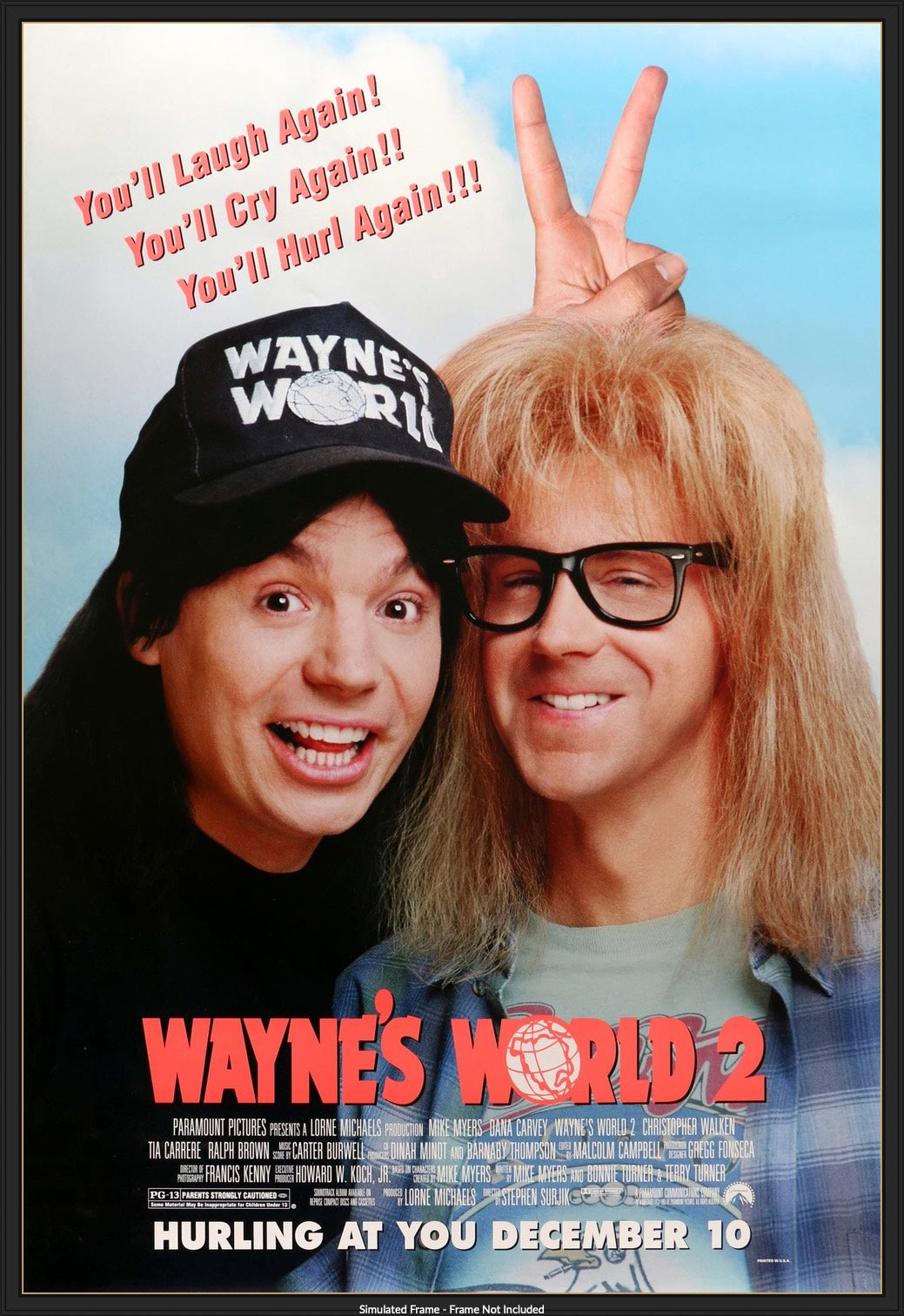 Wayne's World 2 (1993) original movie poster for sale at Original Film Art - Vintage Movie Posters
