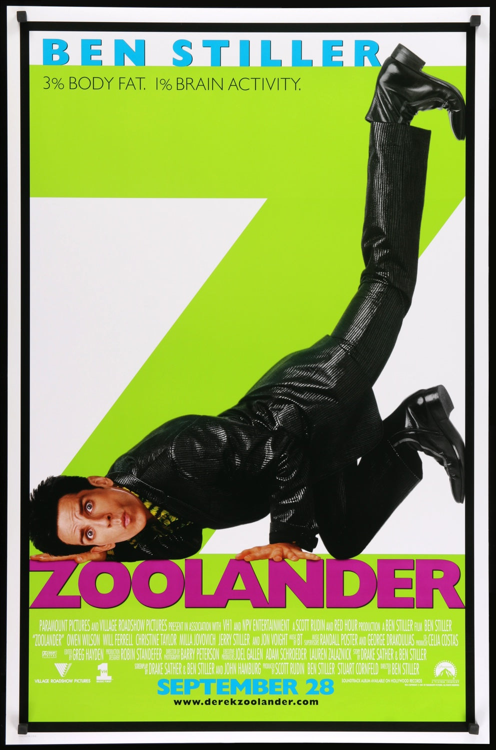 Zoolander (2001) original movie poster for sale at Original Film Art - Vintage Movie Posters