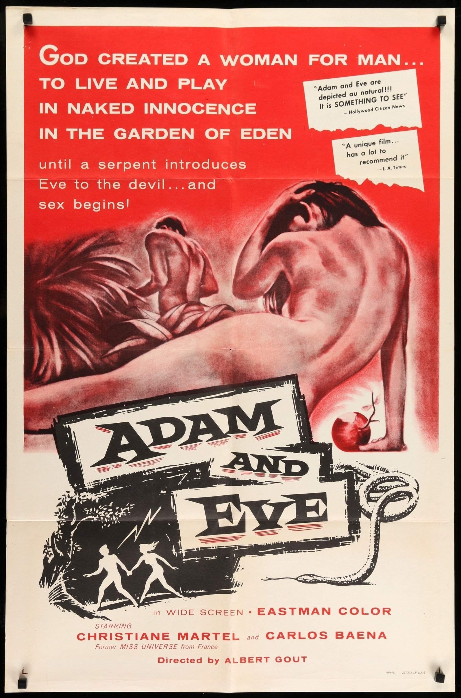 Adam and Eve (1956) original movie poster for sale at Original Film Art - Vintage Movie Posters