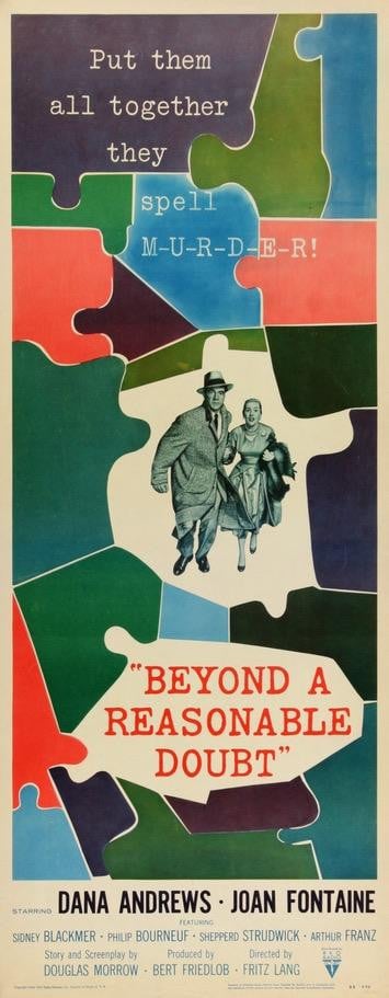 Beyond a Reasonable Doubt (1956) original movie poster for sale at Original Film Art