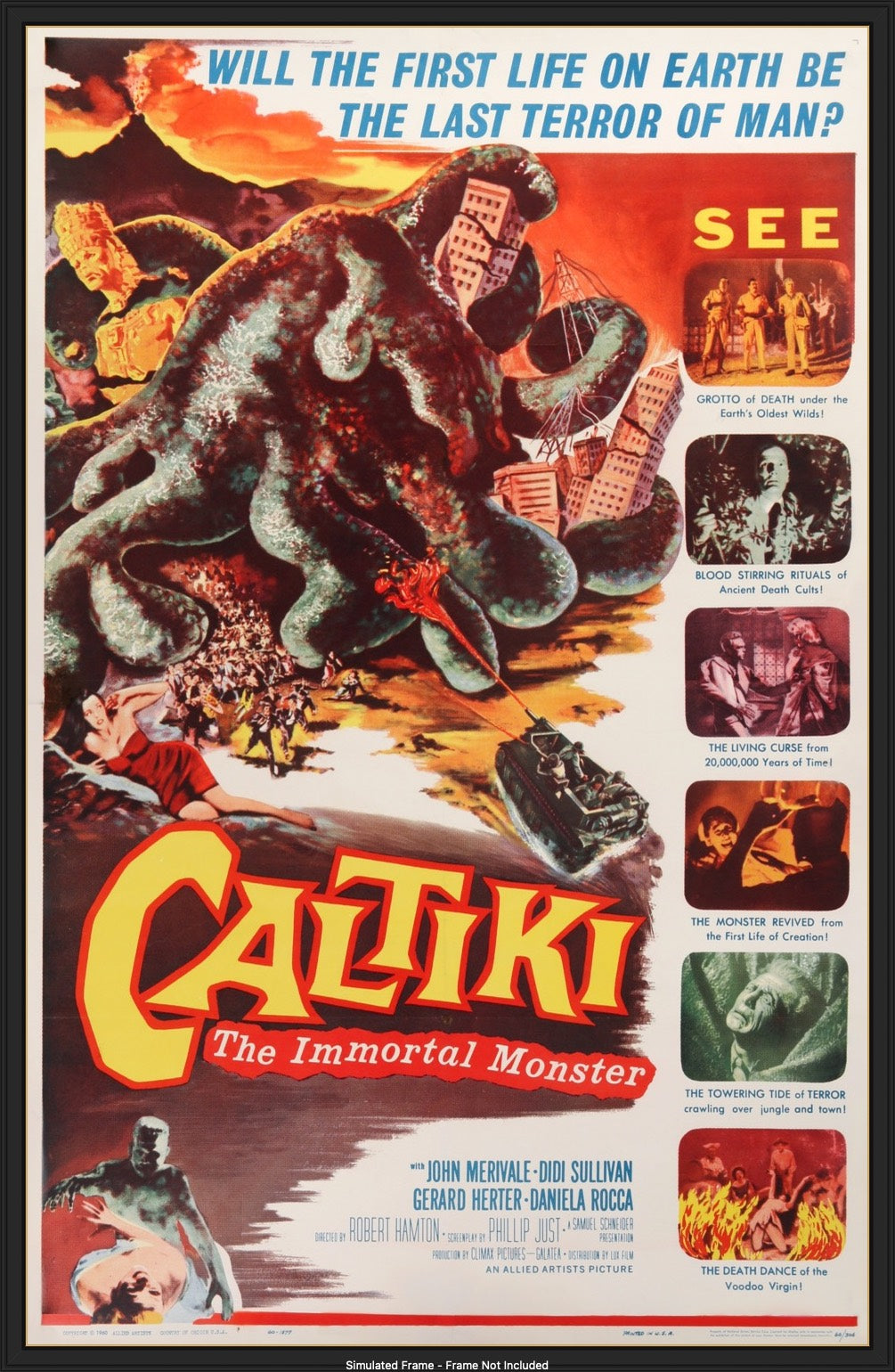 Caltiki, The Immortal Monster (1959) original movie poster for sale at Original Film Art - Vintage Movie Posters