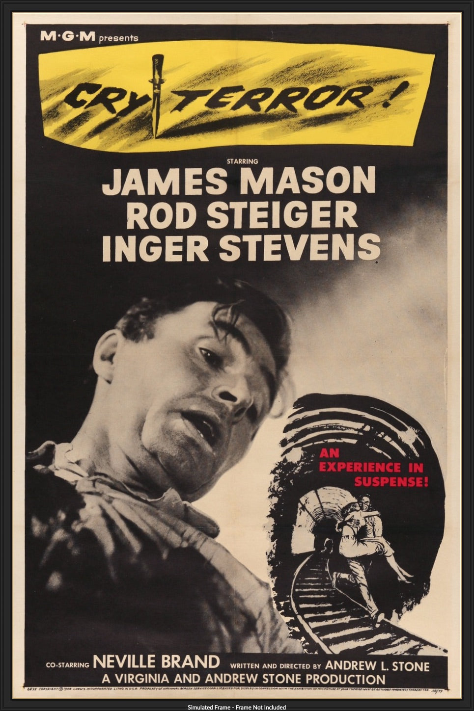 Cry Terror! (1958) original movie poster for sale at Original Film Art - Vintage Movie Posters