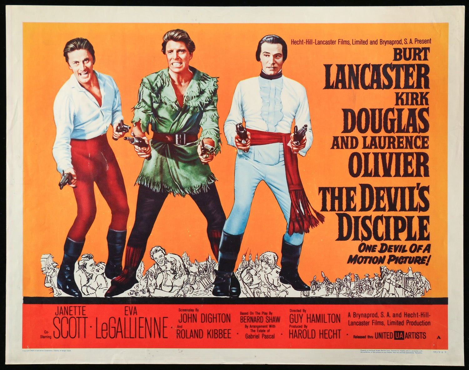 Devil's Disciple (1959) original movie poster for sale at Original Film Art - Vintage Movie Posters