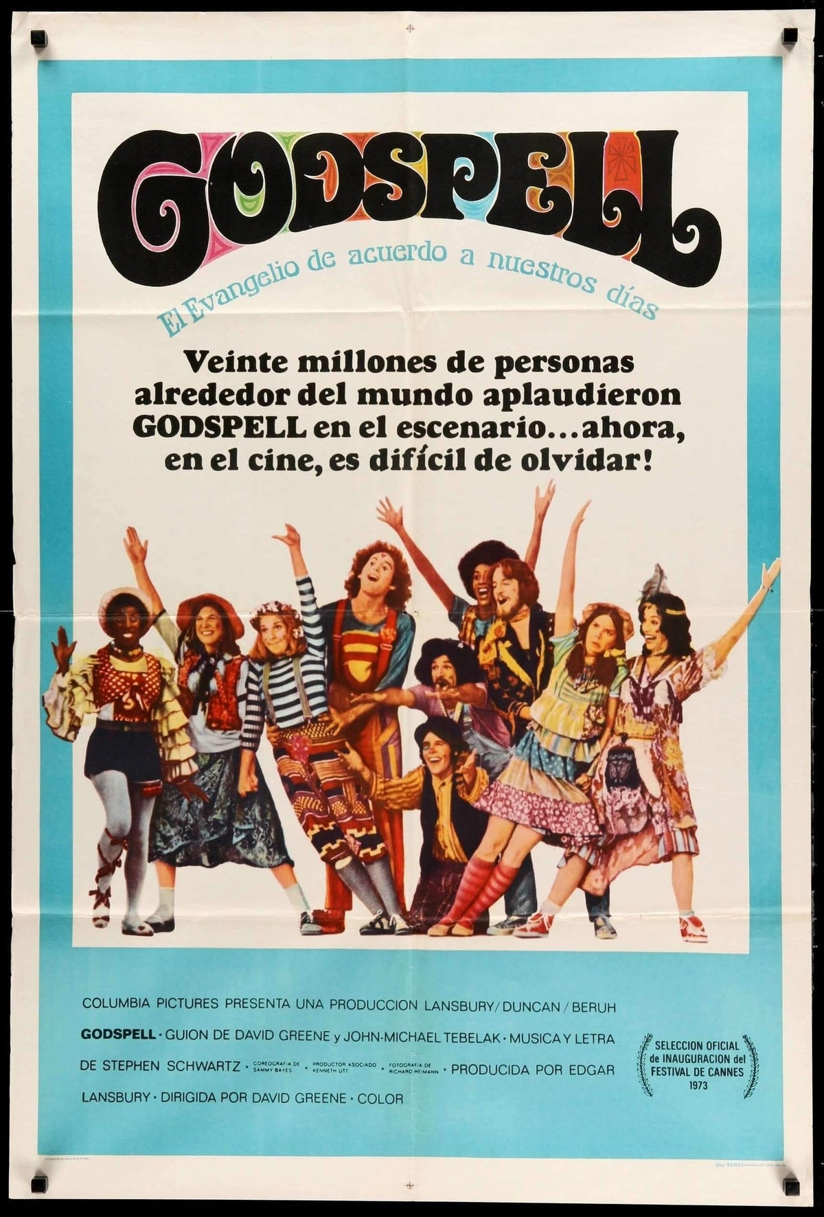 Godspell (1973) original movie poster for sale at Original Film Art - Vintage Movie Posters