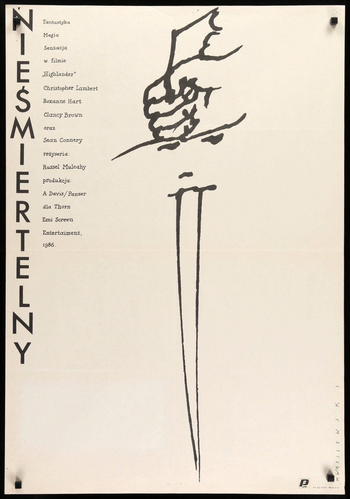 Highlander (1986) original movie poster for sale at Original Film Art - Vintage Movie Posters