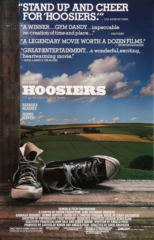 Hoosiers (1986) original movie poster for sale at Original Film Art - Vintage Movie Posters