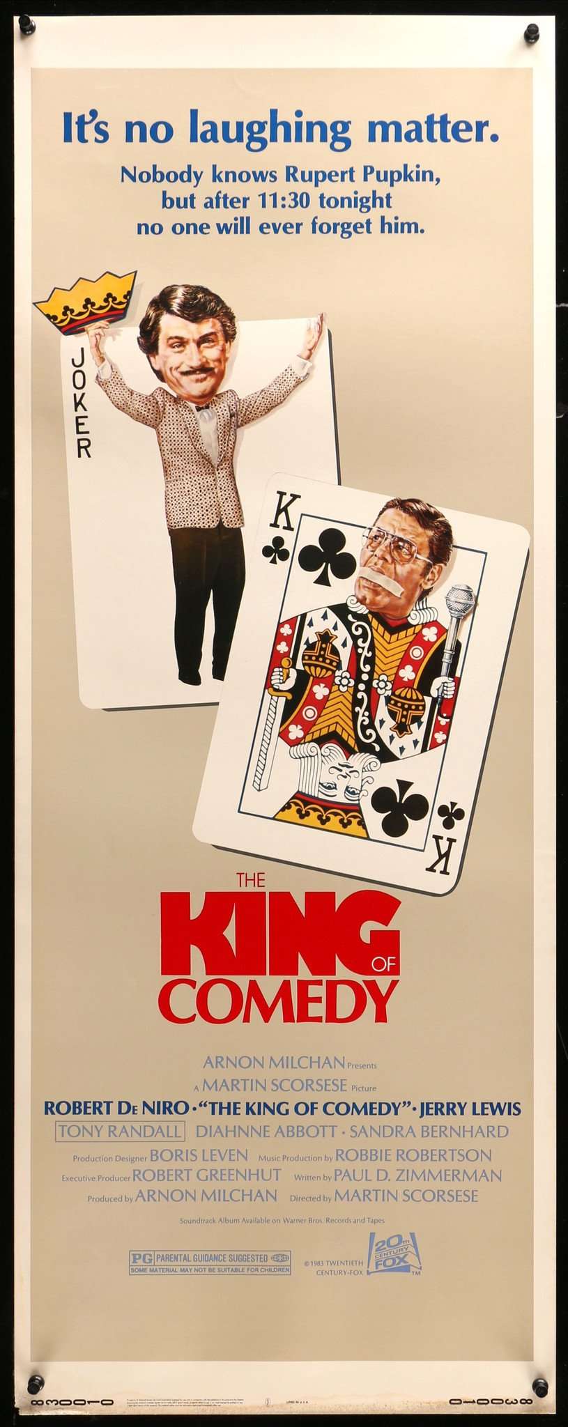 King of Comedy (1983) original movie poster for sale at Original Film Art - Vintage Movie Posters
