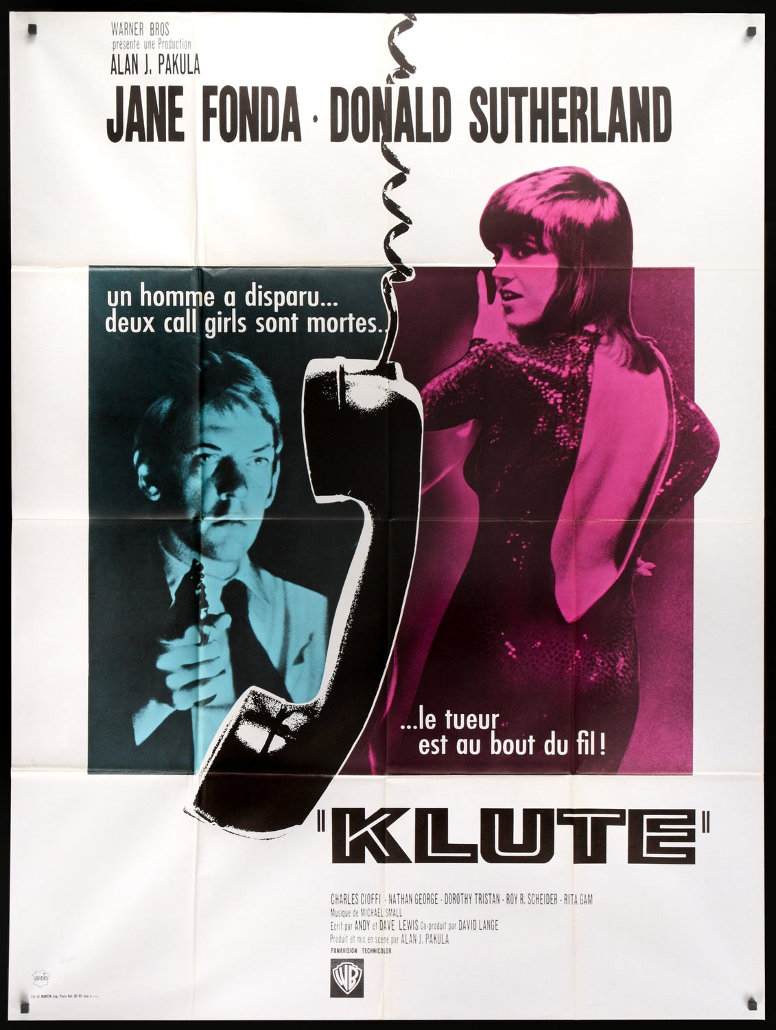 Klute (1971) original movie poster for sale at Original Film Art - Vintage Movie Posters