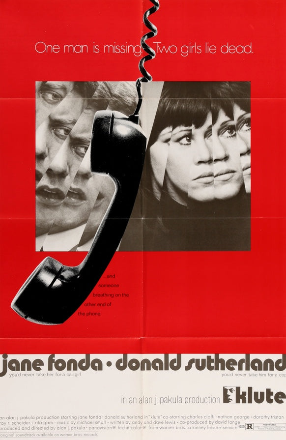 Klute (1971) original movie poster for sale at Original Film Art - Vintage Movie Posters