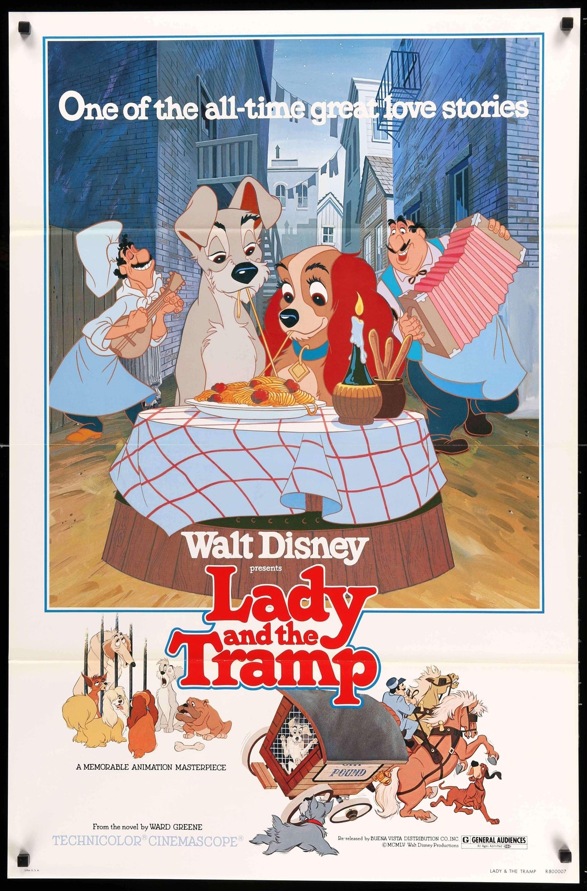 Lady and the Tramp (1955) original movie poster for sale at Original Film Art - Vintage Movie Posters