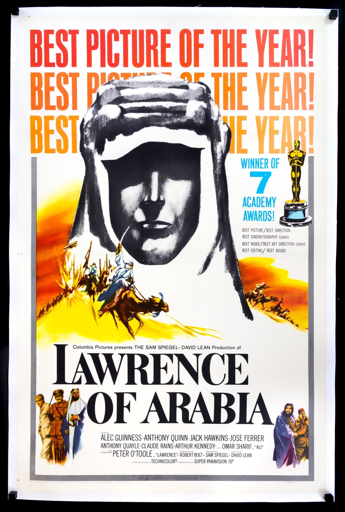 Lawrence of Arabia (1962) original movie poster for sale at Original Film Art - Vintage Movie Posters