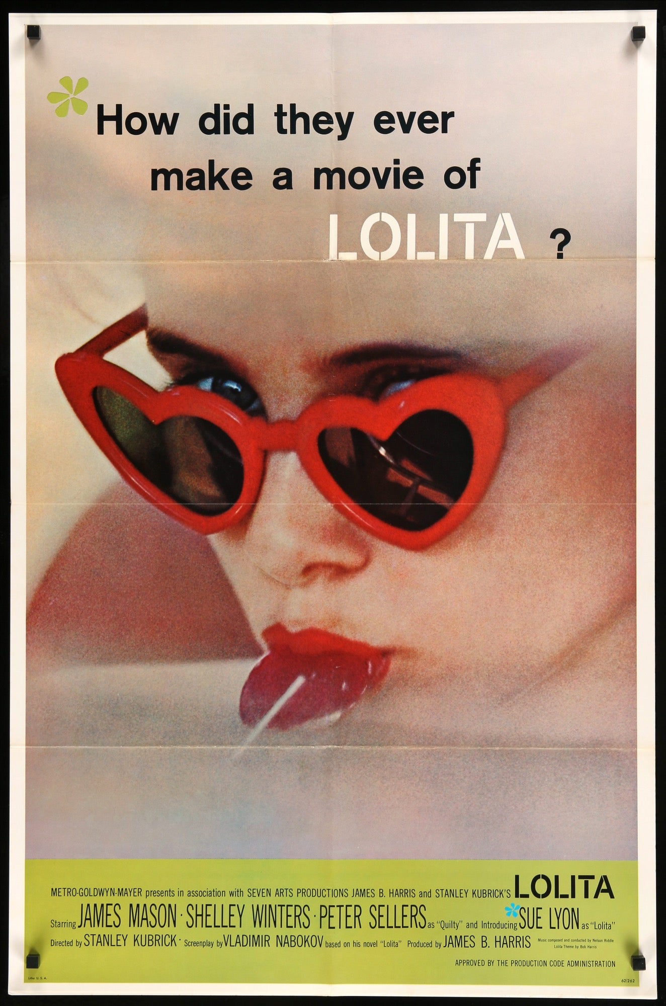Lolita (1962) original movie poster for sale at Original Film Art - Vintage Movie Posters