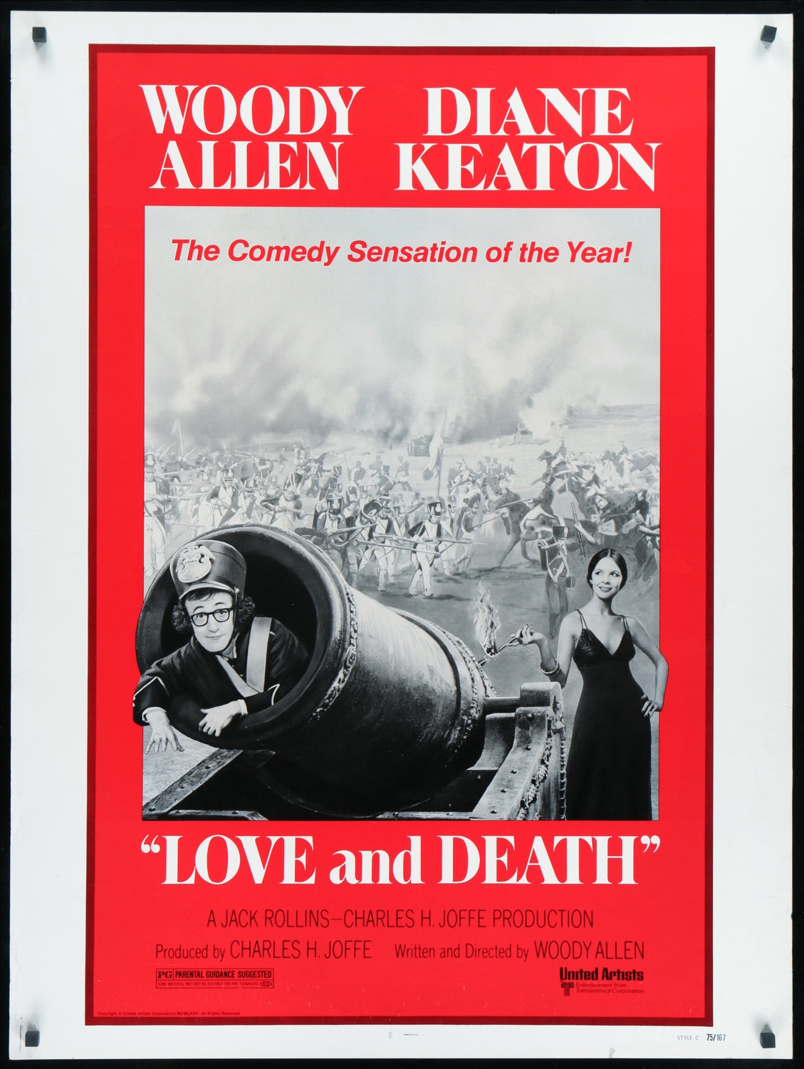 Love and Death (1975) original movie poster for sale at Original Film Art - Vintage Movie Posters