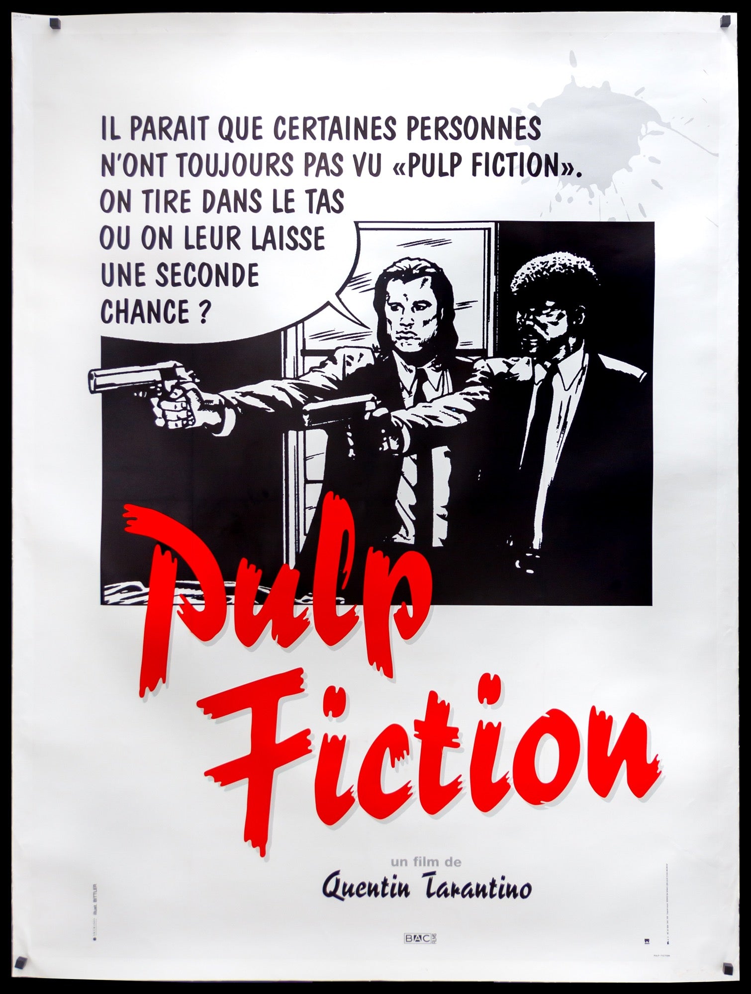 Pulp Fiction (1994) Original French Grande Movie Poster - Original