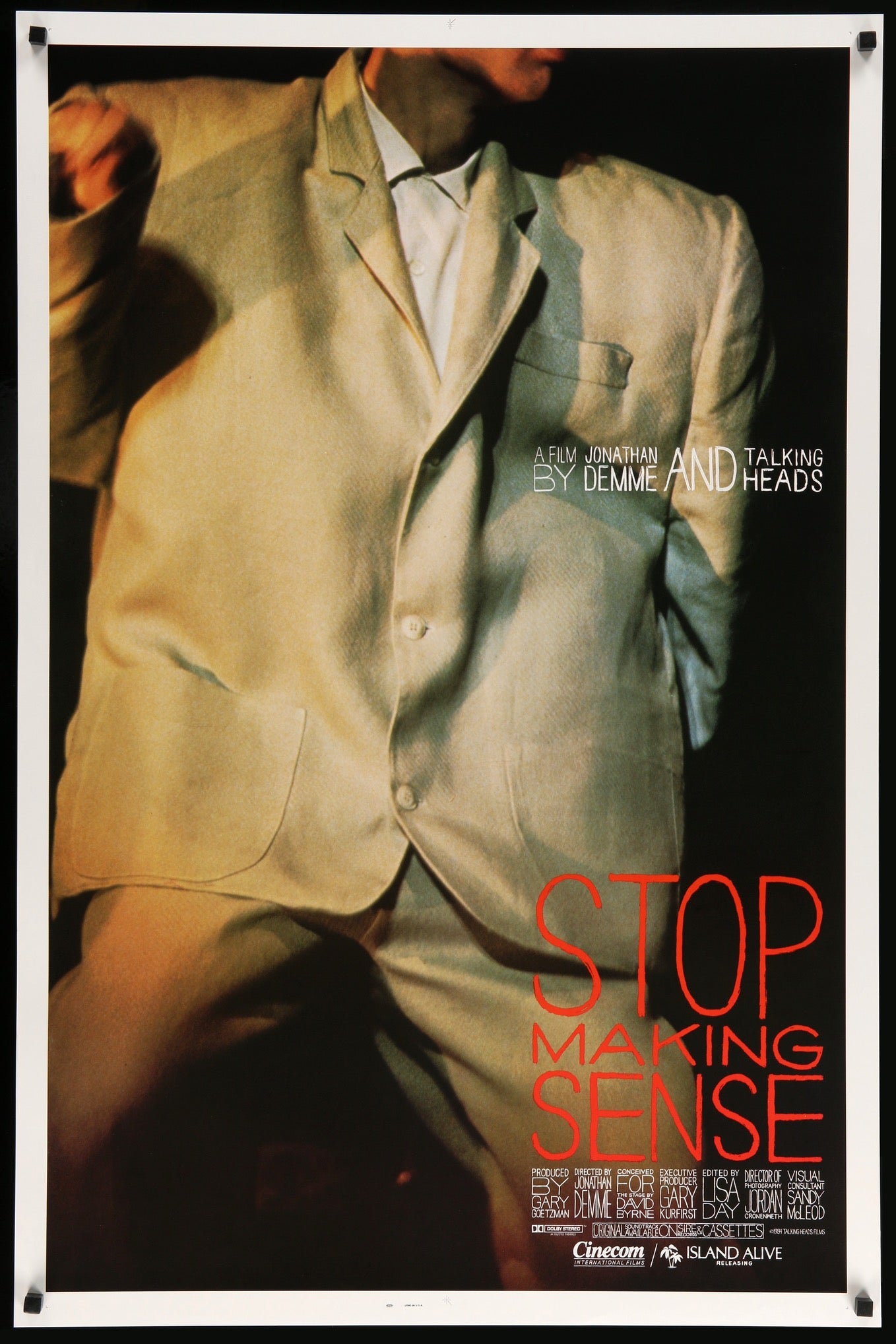 Stop Making Sense (1984) original movie poster for sale at Original Film Art - Vintage Movie Posters