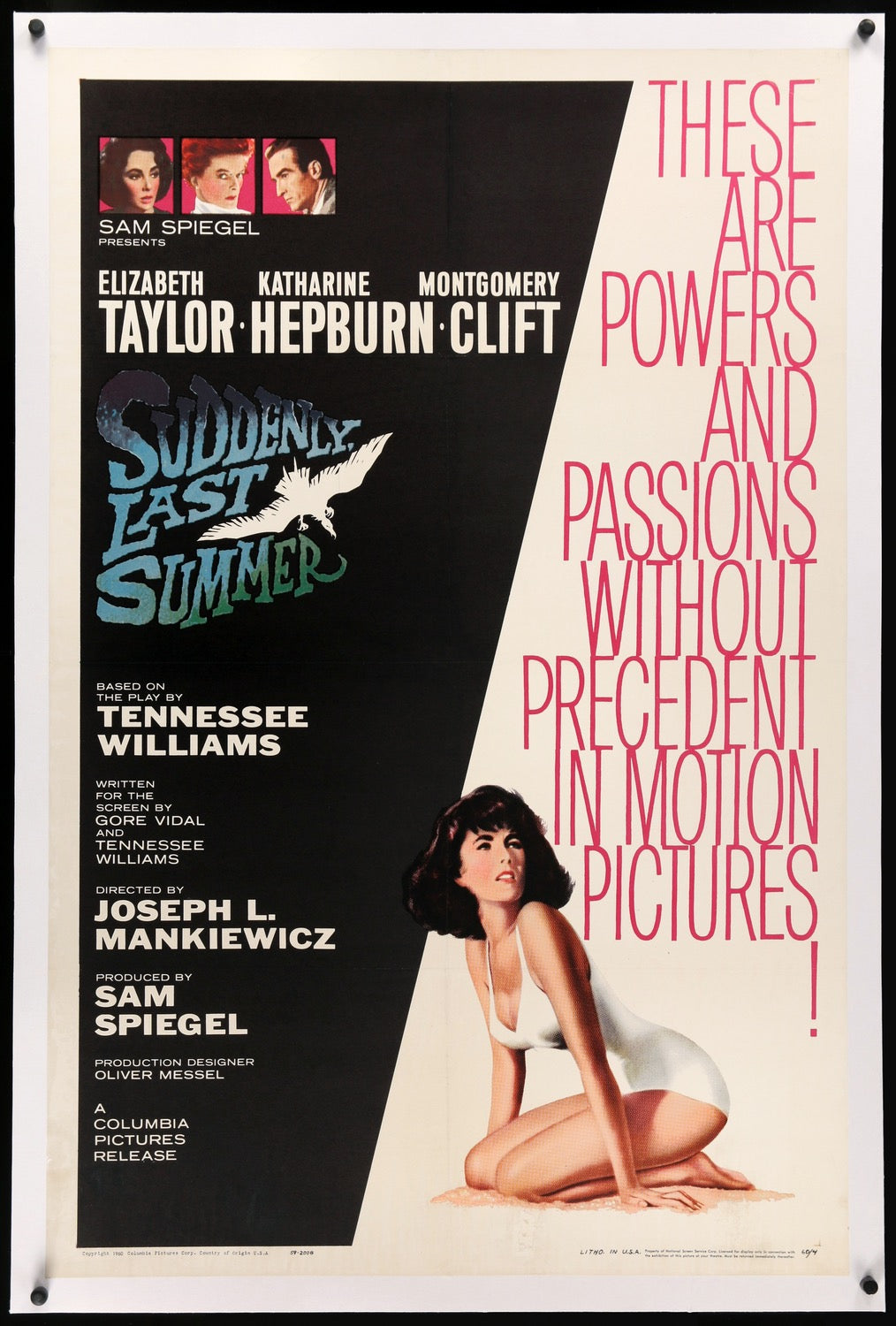 Suddenly, Last Summer (1960) original movie poster for sale at Original Film Art - Vintage Movie Posters