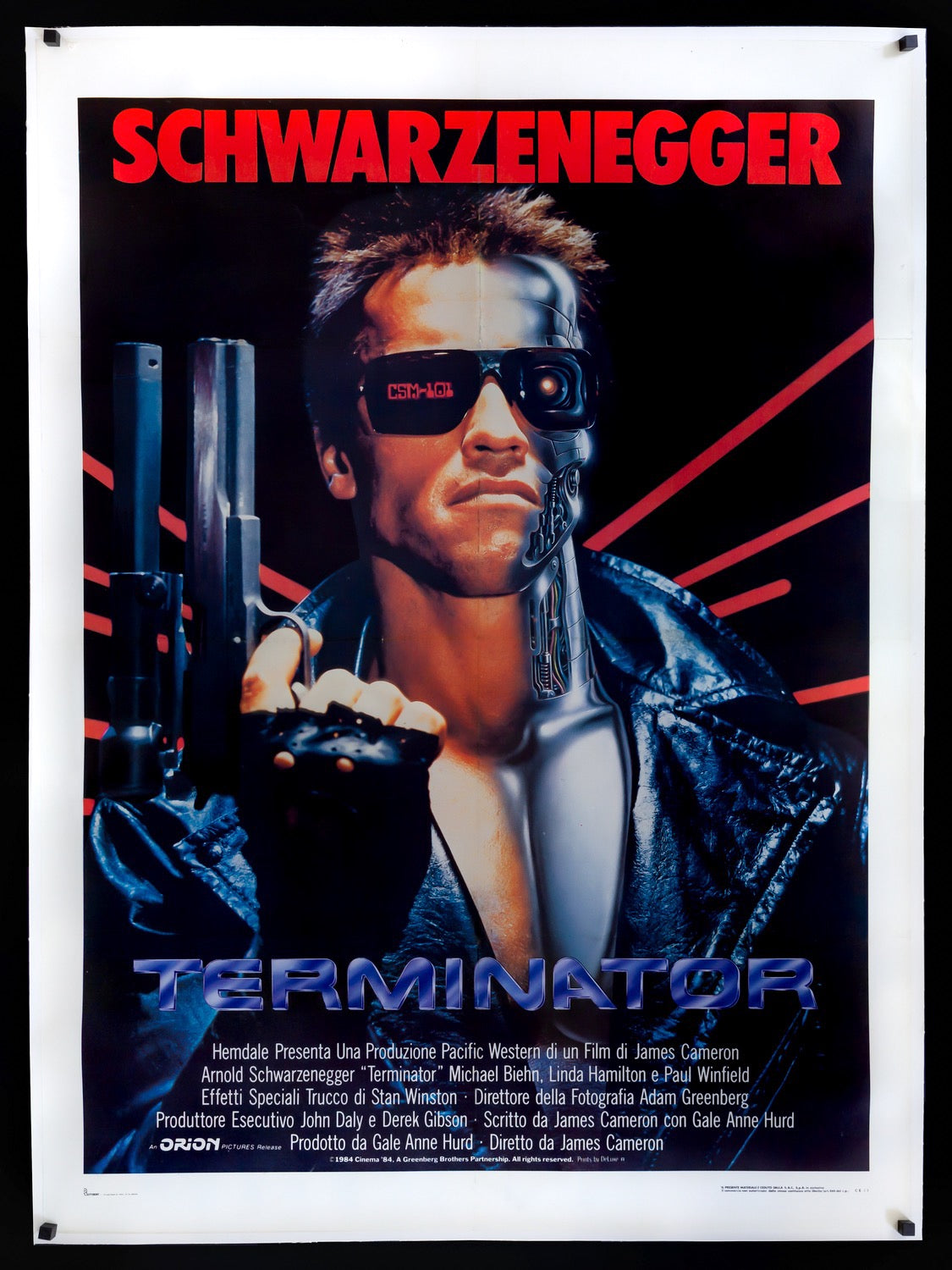 Terminator (1984) original movie poster for sale at Original Film Art - Vintage Movie Posters