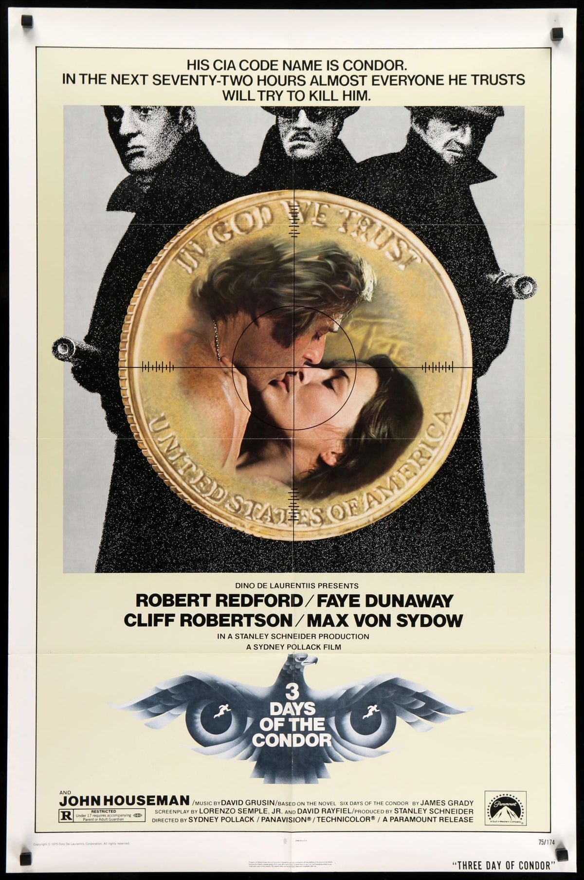 Three Days of the Condor (1975) original movie poster for sale at Original Film Art - Vintage Movie Posters