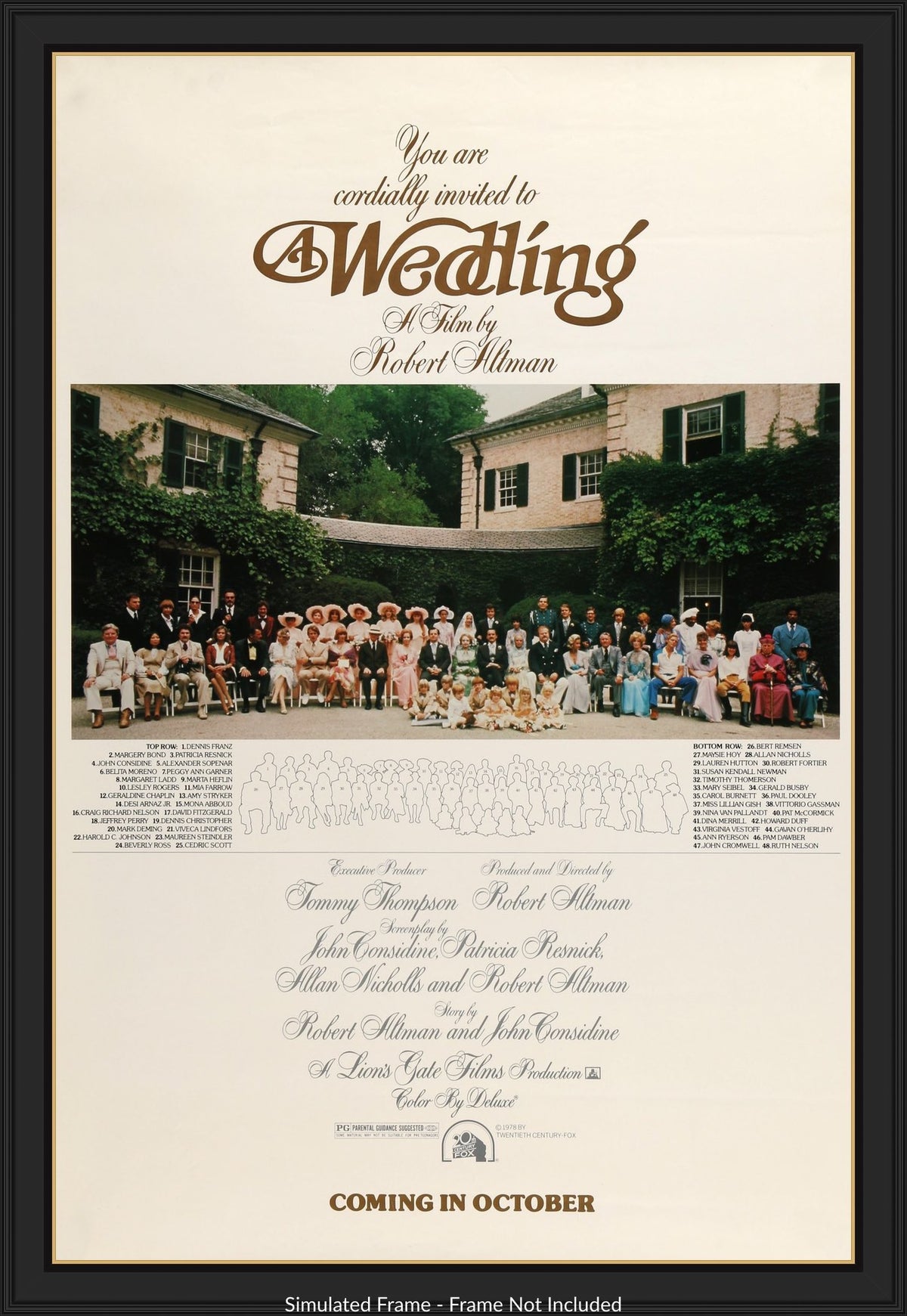 Wedding (1978) original movie poster for sale at Original Film Art - Vintage Movie Posters
